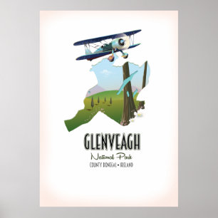 Affiche parc national de Glenveagh Irlande comté de Donega