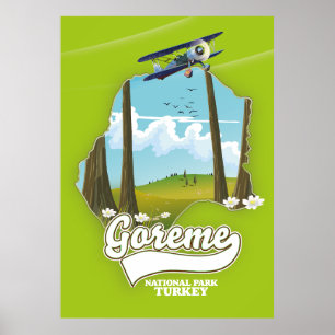 Affiche Parc national de Goreme Carte de la Turquie