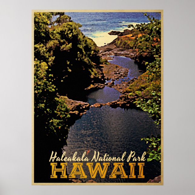 Affiche Parc national de Haleakala Hawaii (Devant)