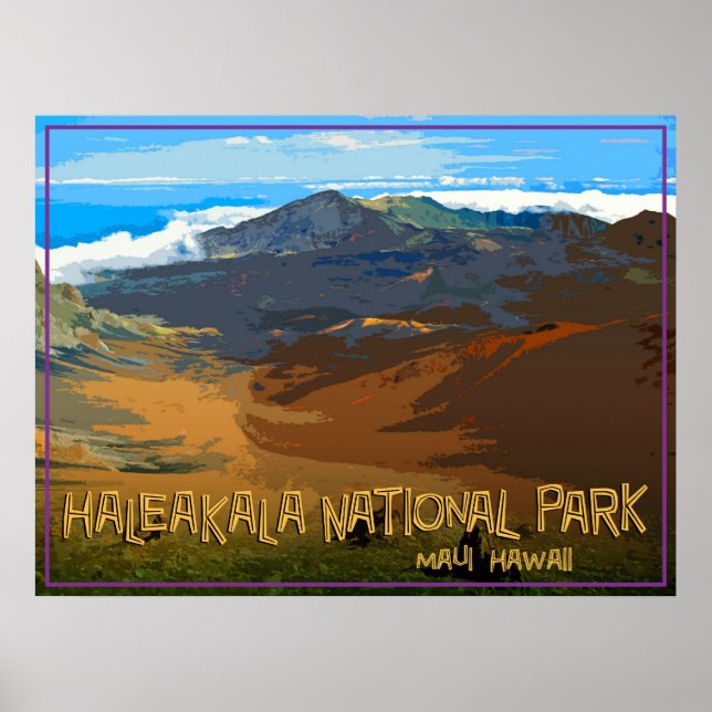 Affiche Parc national de Haleakala, Maui Hawaii (Devant)