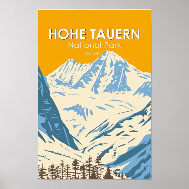 Affiche Parc national de Hohe Tauern Alpine Autriche Vinta (Devant)