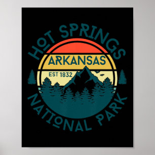 Affiche Parc national de Hot Springs Arkansas Randonnée Na