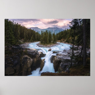 Affiche Parc national de jaspe de Sunwapta Falls