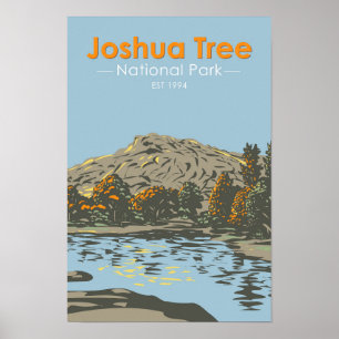 Affiche Parc national de Joshua Tree Barker Dam Californie