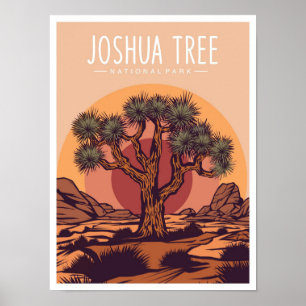 Affiche Parc national de Joshua Tree Californie États-Unis