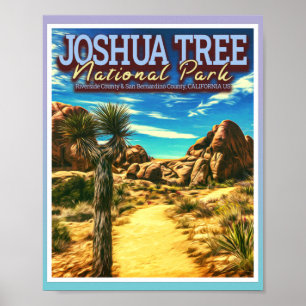 AFFICHE PARC NATIONAL DE JOSHUA TREE - CALIFORNIE US