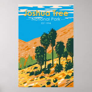 Affiche Parc national de Joshua Tree Fortynine Palms Oasis