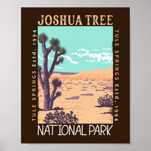 Affiche Parc national de Joshua Tree Ressorts de tules dés