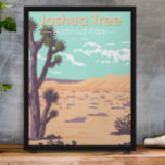 Affiche Parc national de Joshua Tree Tule Springs Vintage<br><div class="desc">OEuvre vectorielle Joshua Tree. Le parc porte le nom des Josués torsadés et embrouillés de la région,  le parc côtoie le désert du Colorado à pointes de cactus et le désert de Mojave.</div>