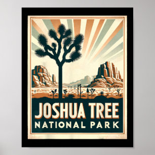 Affiche Parc national de Joshua Tree Vintage Randonnée Cam