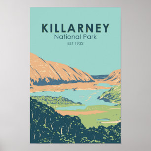 Affiche Parc national de Killarney Irlande Voyage Art Vint