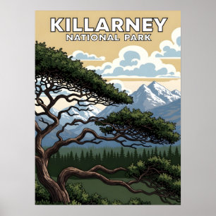 Affiche parc national de Killarney voyage vintage