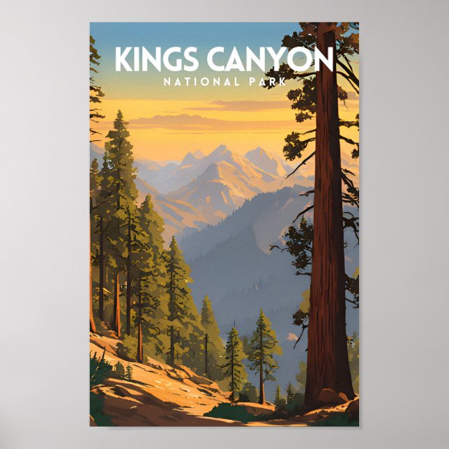 Affiche Parc national de Kings Canyon Voyage (Devant)