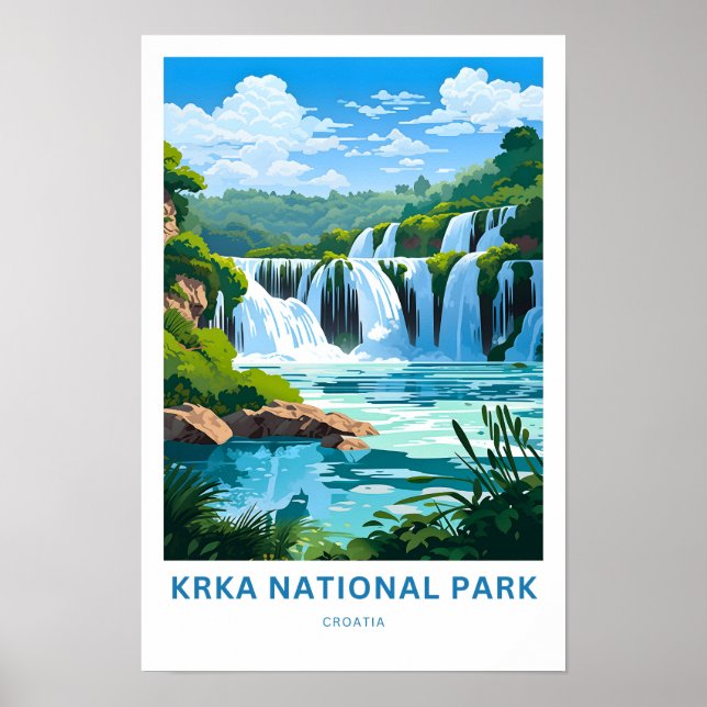 Affiche Parc national de Krka Croatie Imprimer (Devant)