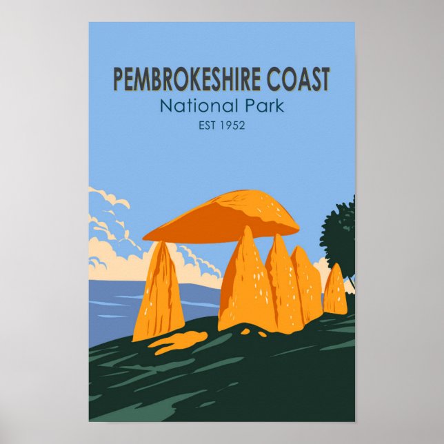 Affiche Parc national de la Côte Pembrokeshire Pentre Ifan (Devant)