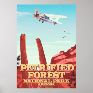 Affiche Parc national de la forêt pétrifiée, Arizona.