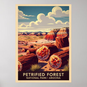 Affiche Parc national de la forêt pétrifiée Arizona V02