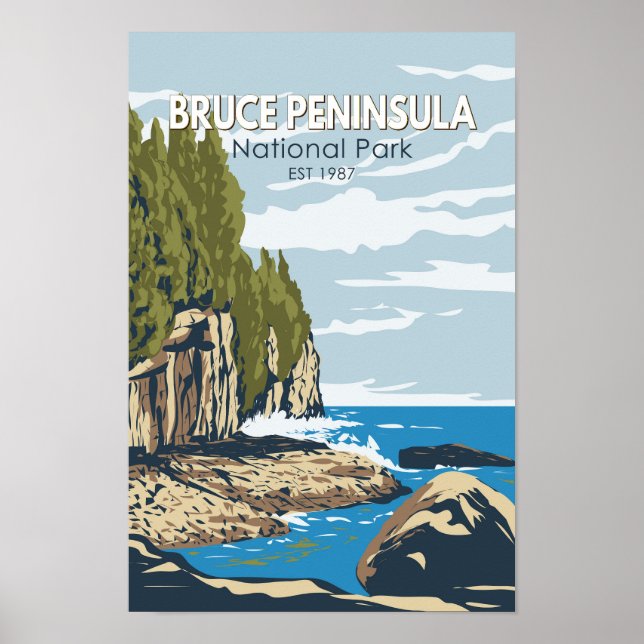 Affiche Parc national de la Péninsule-Bruce Canada (Devant)