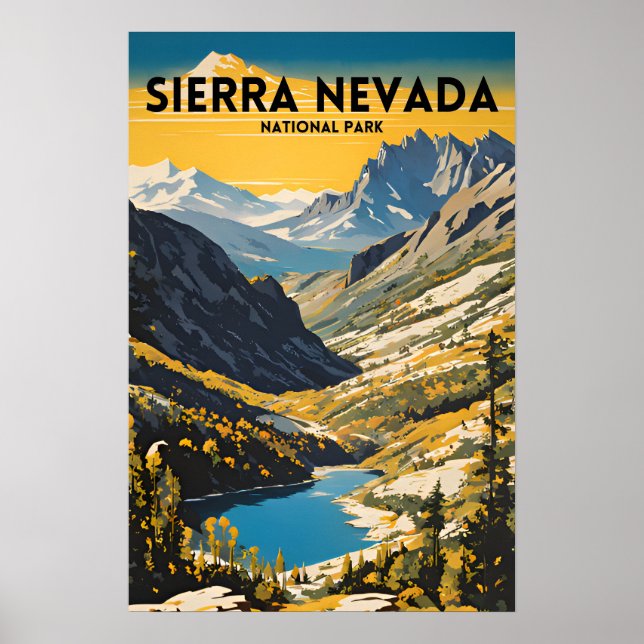 Affiche Parc national de la Sierra Nevada Voyage tradition (Devant)
