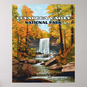 Affiche Parc national de la vallée de Cuyahoga Ohio Clevel