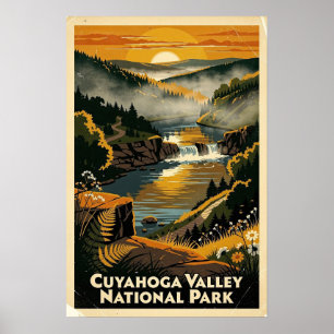 Affiche Parc national de la vallée de Cuyahoga Rétro