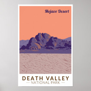 Affiche Parc national de la vallée de la Mort, désert des