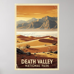 Affiche Parc national de la vallée de la Mort Rétro