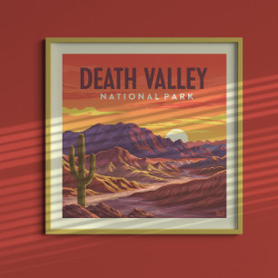 Affiche Parc national de la vallée de la Mort vintage