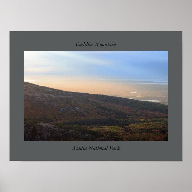 Affiche Parc national de l'Acadie du Mont-Sunset Cadillac (Devant)