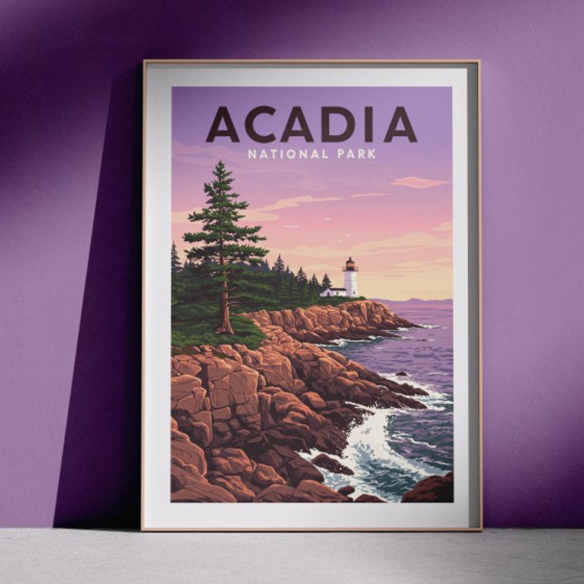 Affiche Parc national de l'Acadie vintage (Créateur téléchargé)