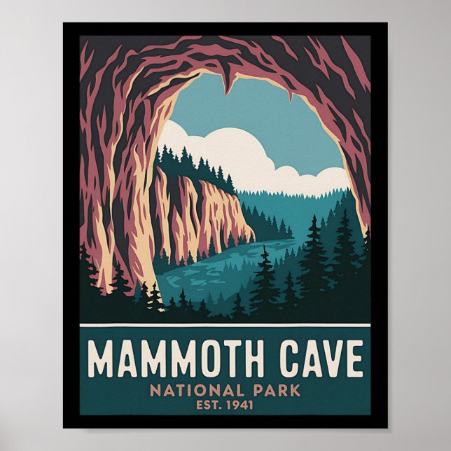 Affiche Parc national de Mammoth Cave Camping randonnée vi (Devant)