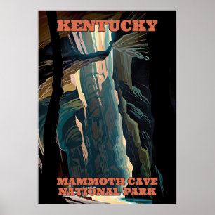 Affiche Parc national de Mammoth Cave du Kentucky V02