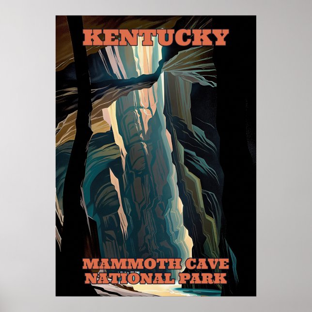 Affiche Parc national de Mammoth Cave du Kentucky V02 (Devant)