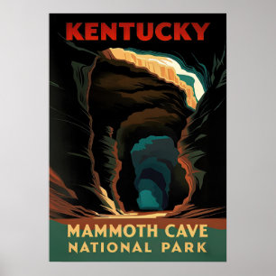 Affiche Parc national de Mammoth Cave du Kentucky V03
