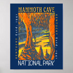 Affiche Parc national de Mammoth Cave Kentucky désorganisé