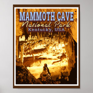 AFFICHE PARC NATIONAL DE MAMMOTH CAVE - KENTUCKY USA