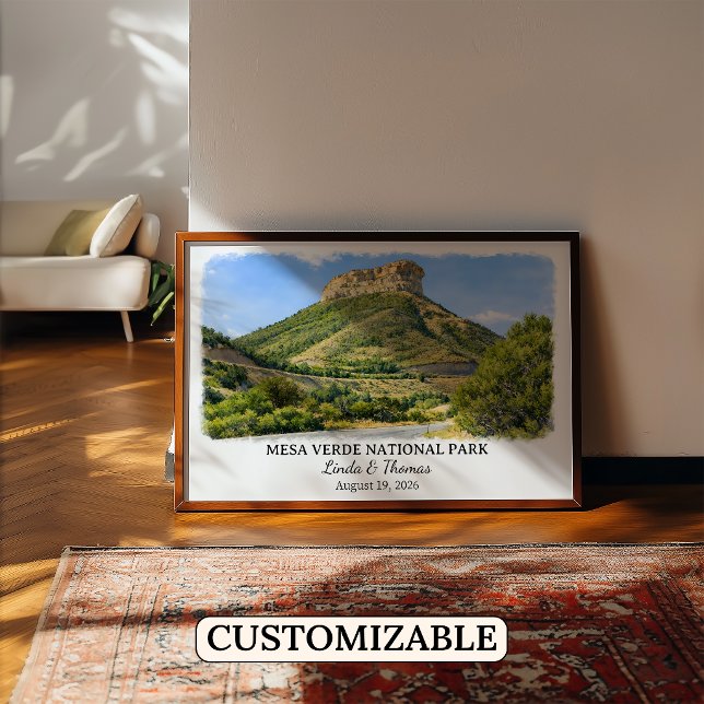 Affiche Parc national de Mesa Verde Colorado, Aquarelle (Créateur téléchargé)