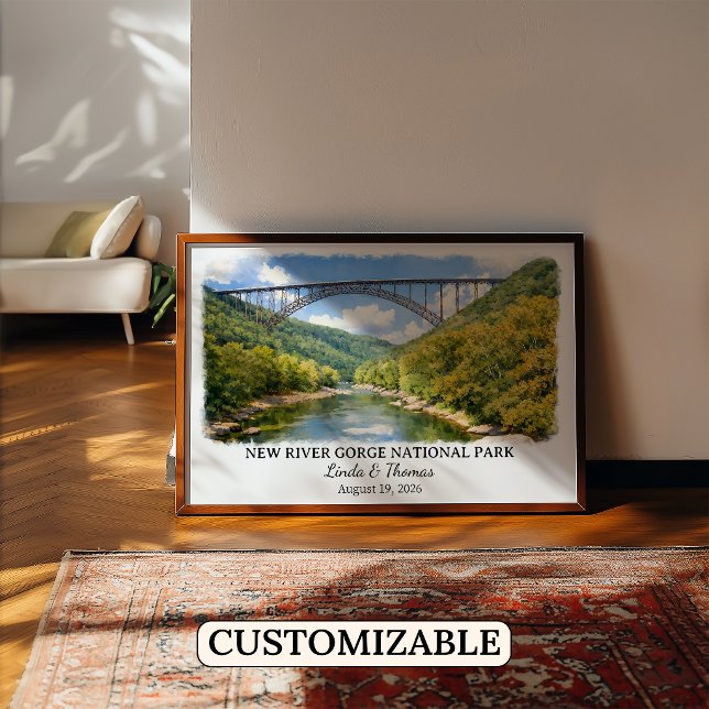 Affiche Parc national de New River Gorge Virginie-Occident (Créateur téléchargé)
