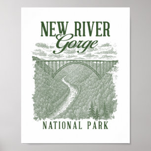 Affiche Parc national de New River Gorge Voyager Nature Ex