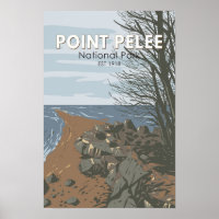 Parc national de Point Pelee Art de voyage Vintage