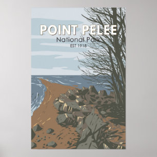 Affiche Parc national de Point Pelee Art de voyage Vintage