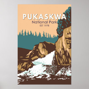 Affiche Parc national de Pukaskwa Canada Voyage Art Vintag