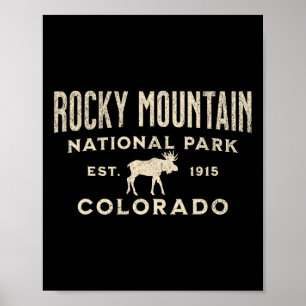 Affiche Parc national de Rocky Mountain Colorado États-Uni