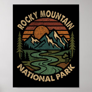 Affiche Parc national de Rocky Mountain Coucher de soleil