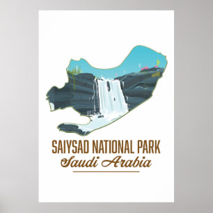 Affiche Parc national de Saiysad, arabie saoudite