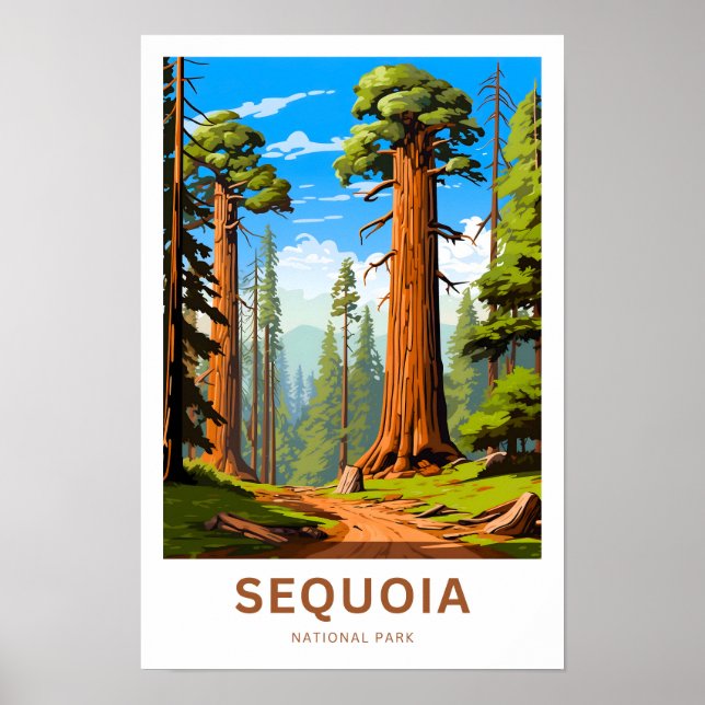 Affiche Parc national de Sequoia Imprimer (Devant)