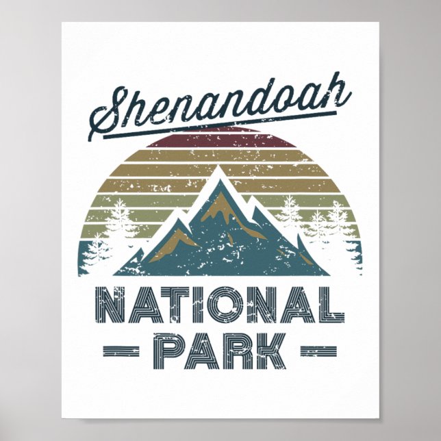 Affiche Parc national de Shenandoah Coucher de soleil vint (Devant)