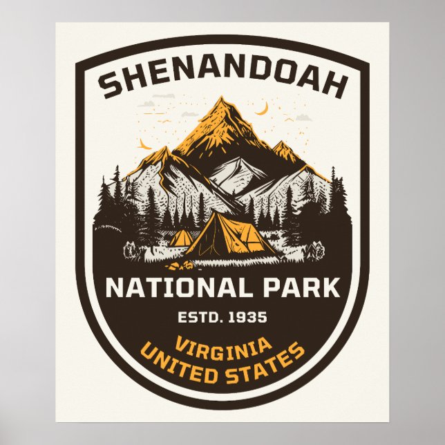 Affiche Parc national de Shenandoah Plein air et nature (Devant)