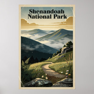 Affiche Parc national de Shenandoah Rétro