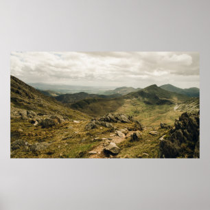 AFFICHE PARC NATIONAL DE SNOWDONIA, PAYS DE GALLES, R-U